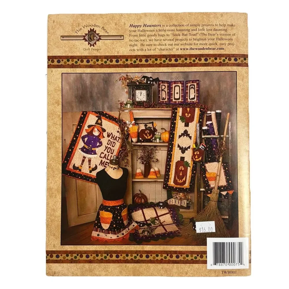 Happy Haunters Quilt Patterns Applique Book By Kelly Mueller Halloween Witch Bat